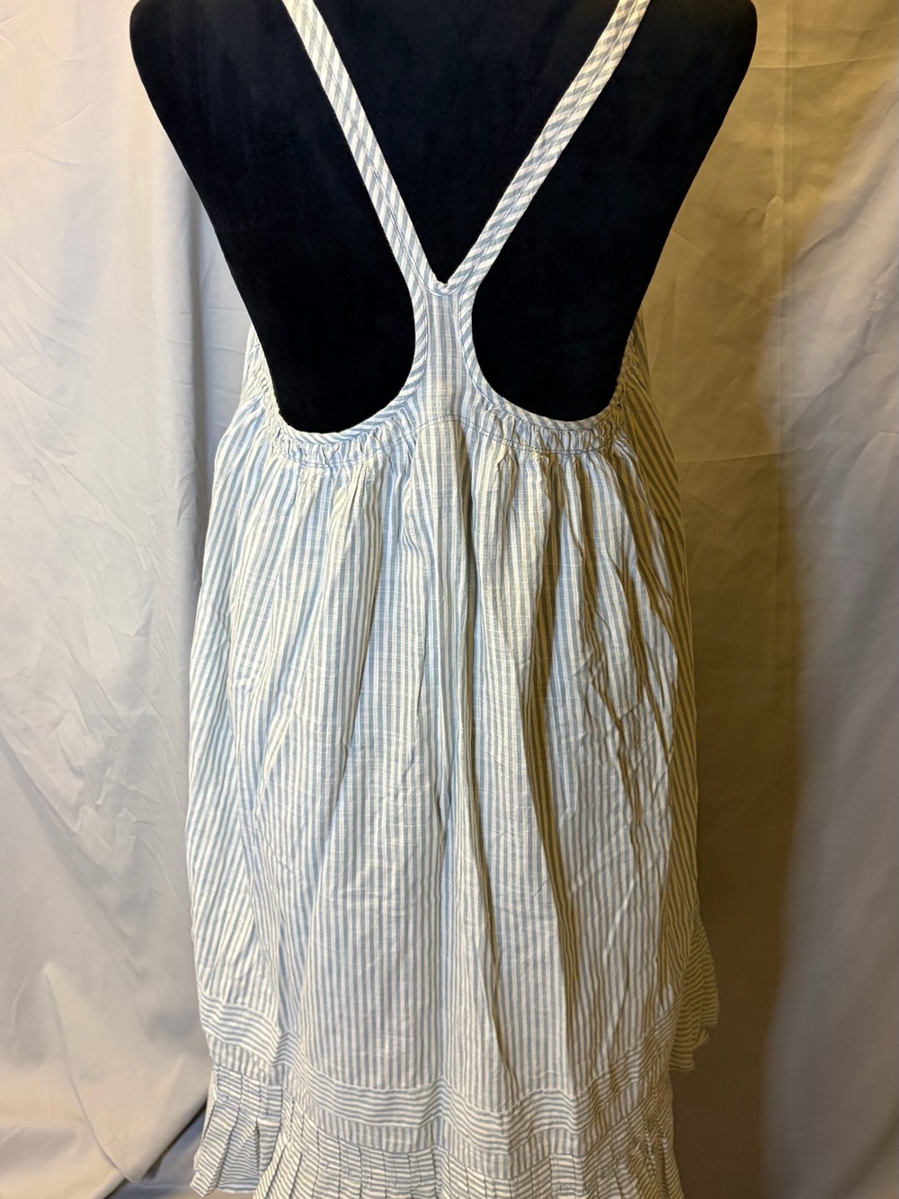 Celandine for Anthropologie Blue & White Striped Cotton Summer Dress - Picture 4 of 13